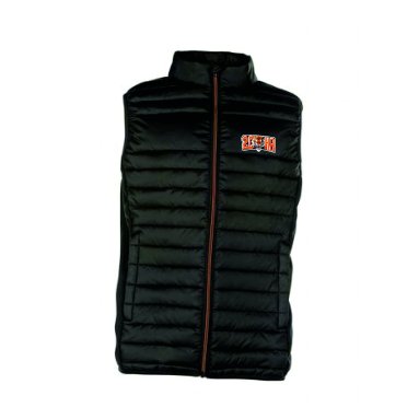 Veste sans manche noir fermeture orange Homme