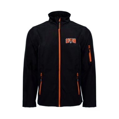 Veste manche longue noir femeture orange Homme